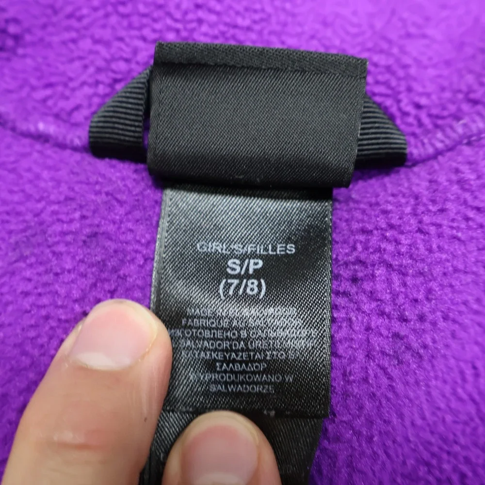 North Face Jacket Girls Small 7/8 Purple Polartec Denali Fleece Outdoor Hiking